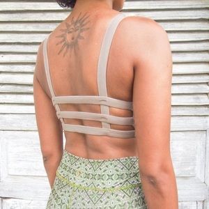 Indigo Luna Boxy Crop- Taupe Yoga & Sports Bra